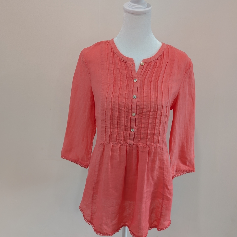 Calypso St. Barth Linen Button-Down Women's Top